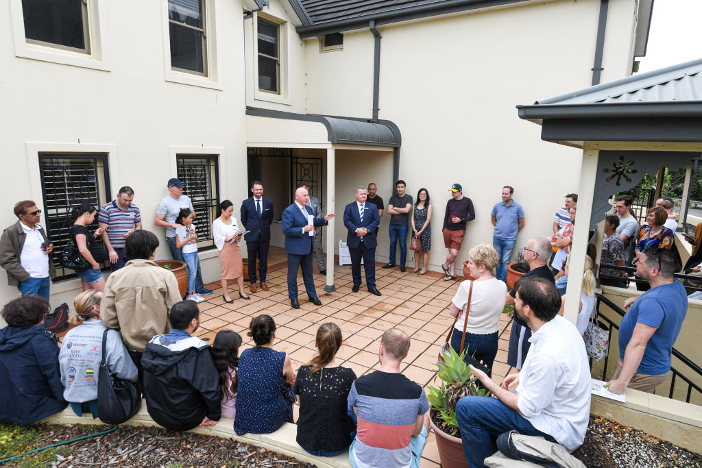 More than 50 bids were made on the Lane Cove townhouse. Photo: Peter Rae