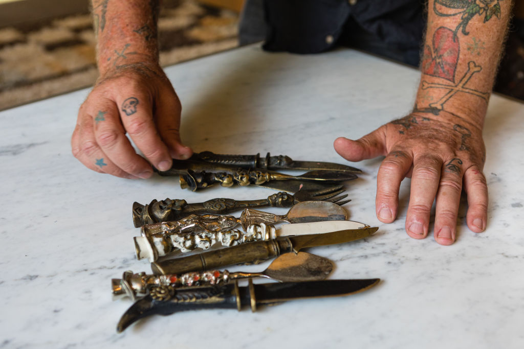 Bromley's handmade cutlery. Photo: Greg Briggs