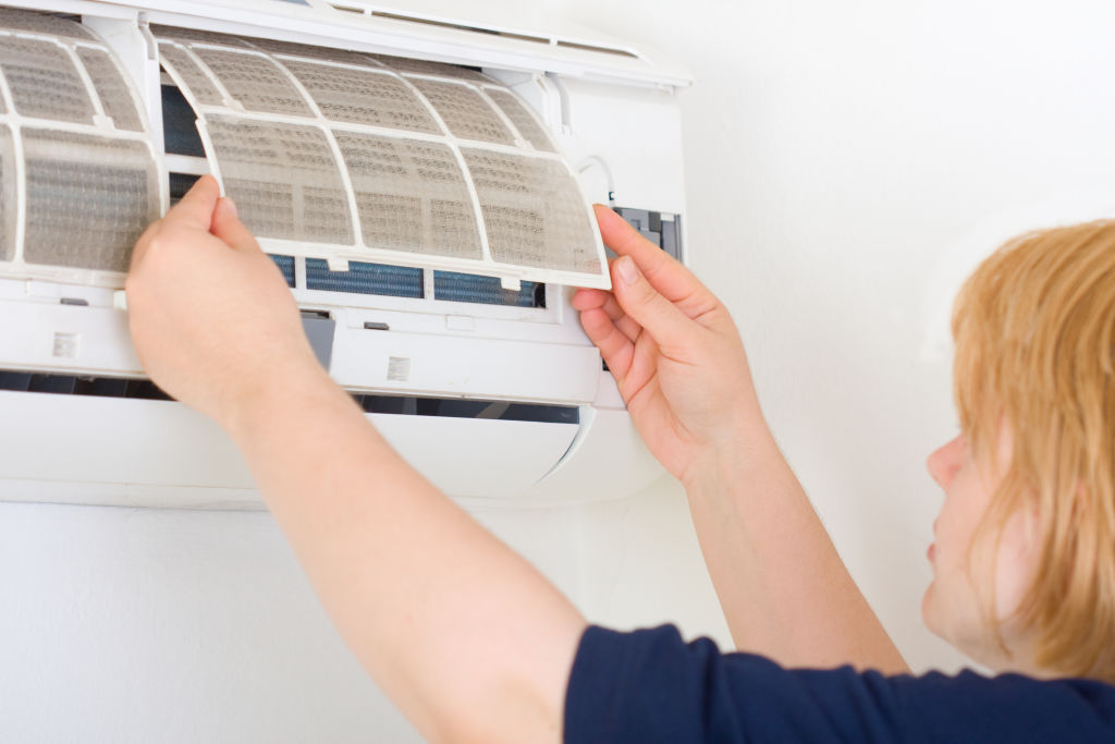 Many airconditioner filters are washable, making them easy to clean. Photo: iStock