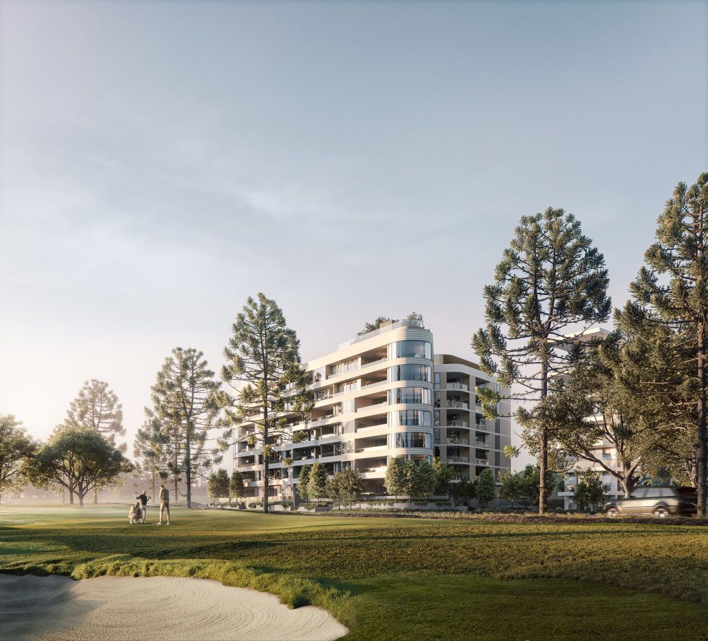 The latest release at Sekisui House's The Orchards community offers luxury units with fairway views. Photo: Artist's impression