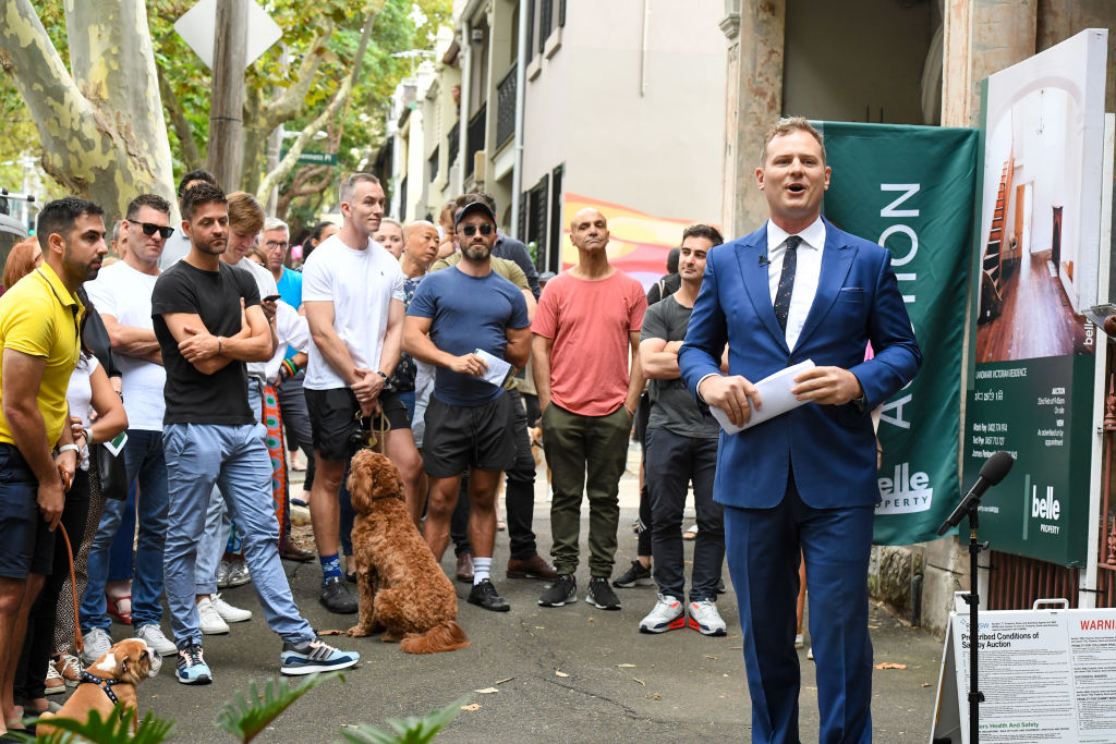 An auction in Surry Hills last week drew more than a dozen registered bidders.  Photo: Peter Rae.