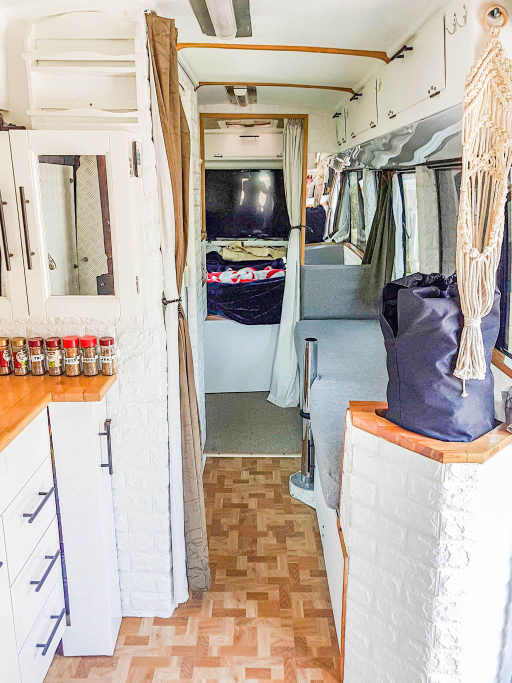 The bus is a spacious, functional home for the road. Photo: Paul Mercer