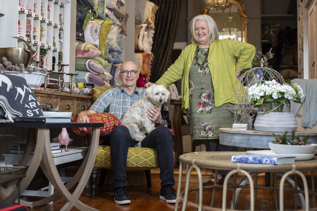 Jude Benham and her husband Marco Premoselli are selling their house in Canterbury, taking advantage of the suburb's exceptional house-price growth.  Photo: Stephen McKenzie