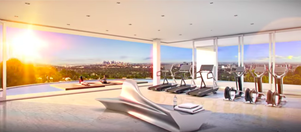 The home gym at The One. Photo: Skyline Development