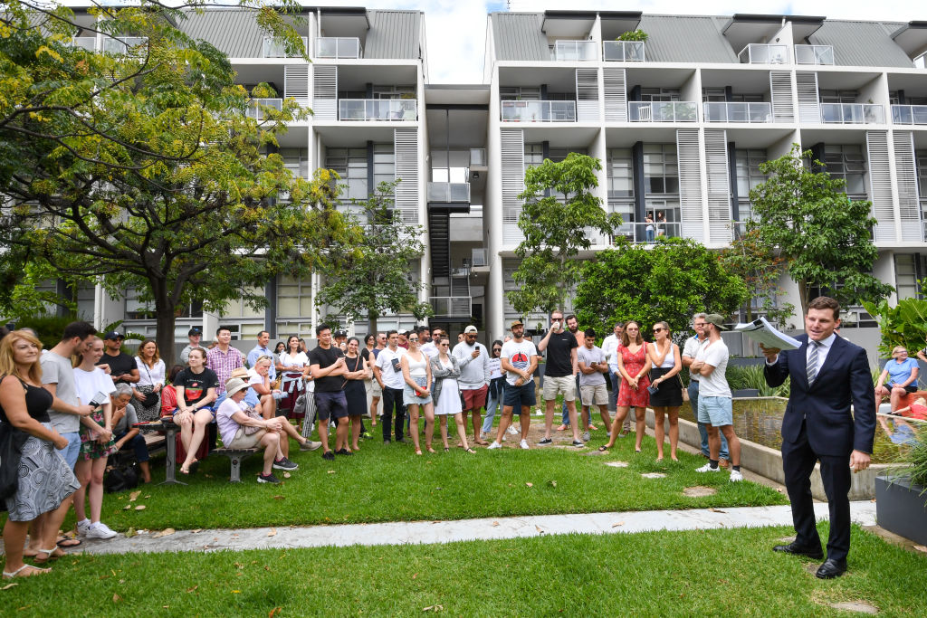 The auction of a one-bedroom unit in Alexandria earlier this year drew 35 registered bidders. Photo: Peter Rae
