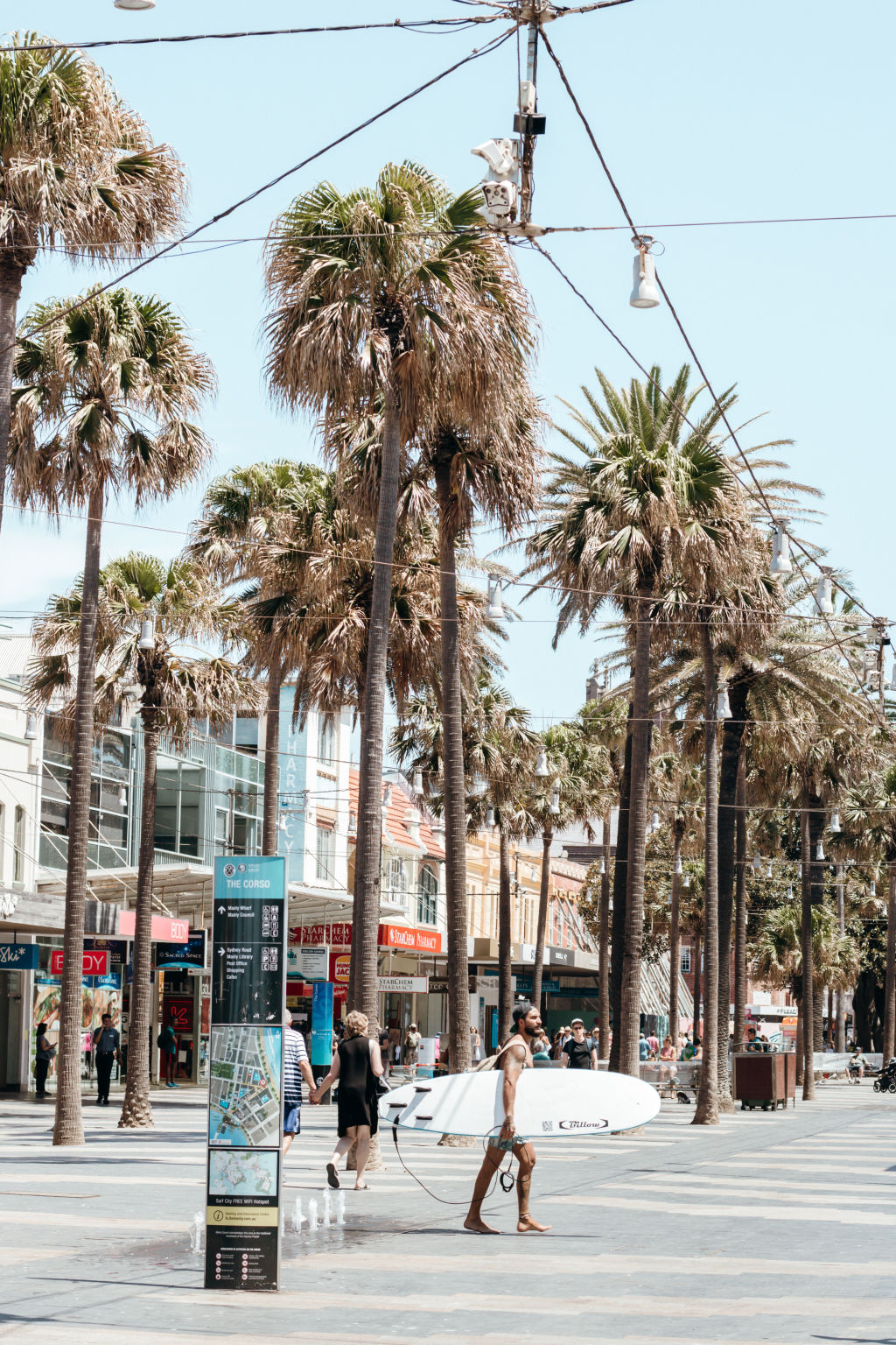 A place to eat, drink or shop is not hard to find in Manly. Photo: Vaida Savickaite