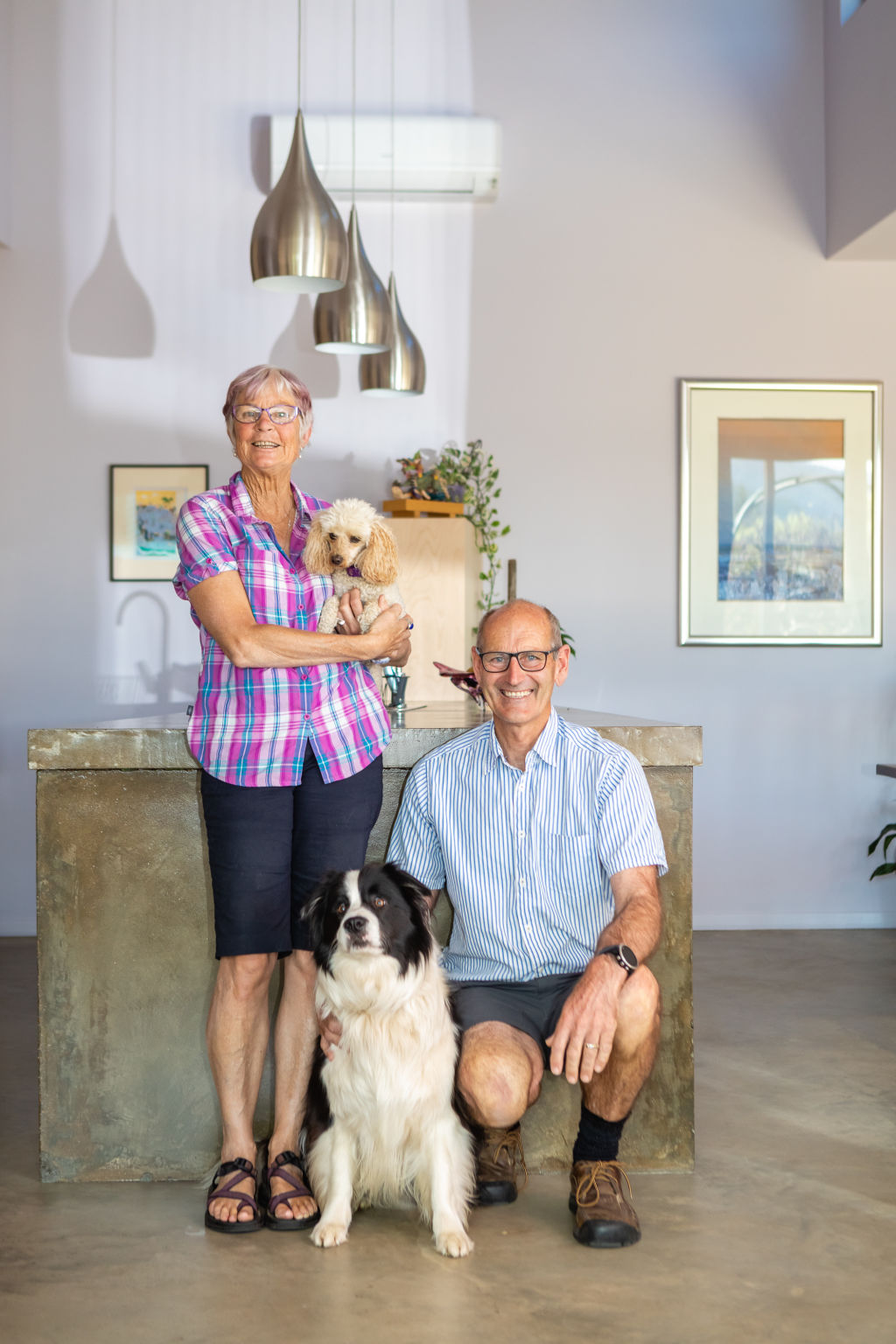 Leanne Guy and Trevor Chick in their passive house.  Photo: Greg Briggs