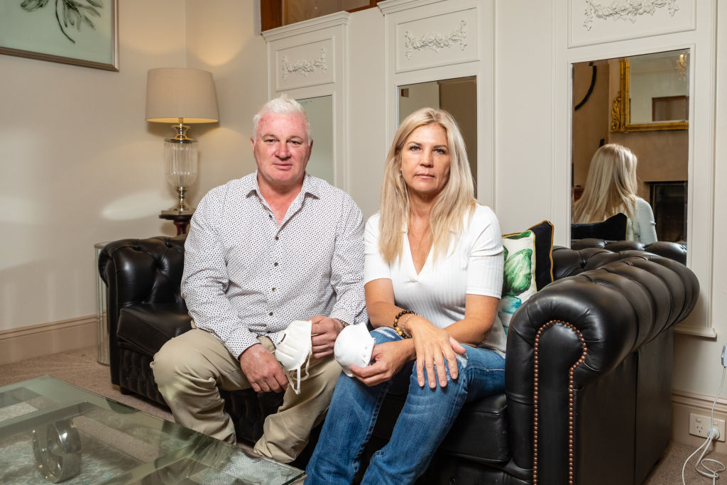 Lee Rourke and Simmone Nuemann in their Beechworth guest house. Photo: Greg Briggs