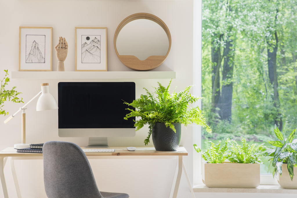 If possible, set up your home office in a pleasant location in the house, rather than in a dark or windowless room.