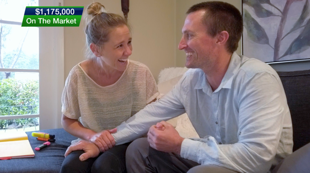 Happy with $1 million, Chloe and John were thrilled when the bidding didn't stop. Photo: Your Domain