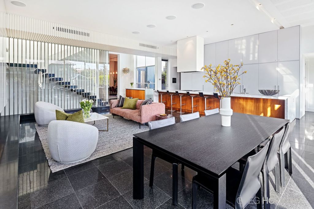 The luxury home was on a large block in Albert Park.  Photo: Greg Hocking Holdsworth