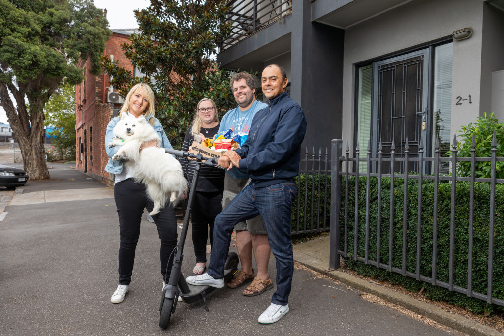 These Abbotsford townhouse complex neighbours have been bowled over by how their community has banded together. Photo: Greg Briggs