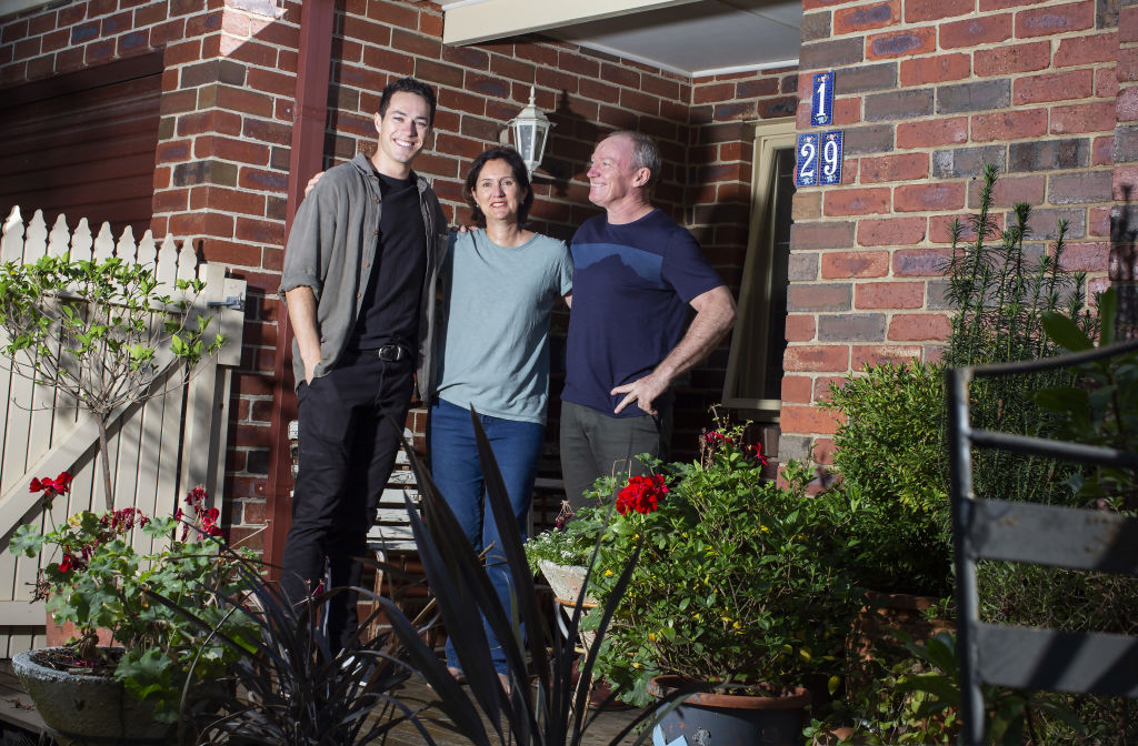 Des Flanagan has moved back in with his mum and dad, Maureen and Brendan, after losing work due to the COVID-19 pandemic.  Photo: Stephen McKenzie