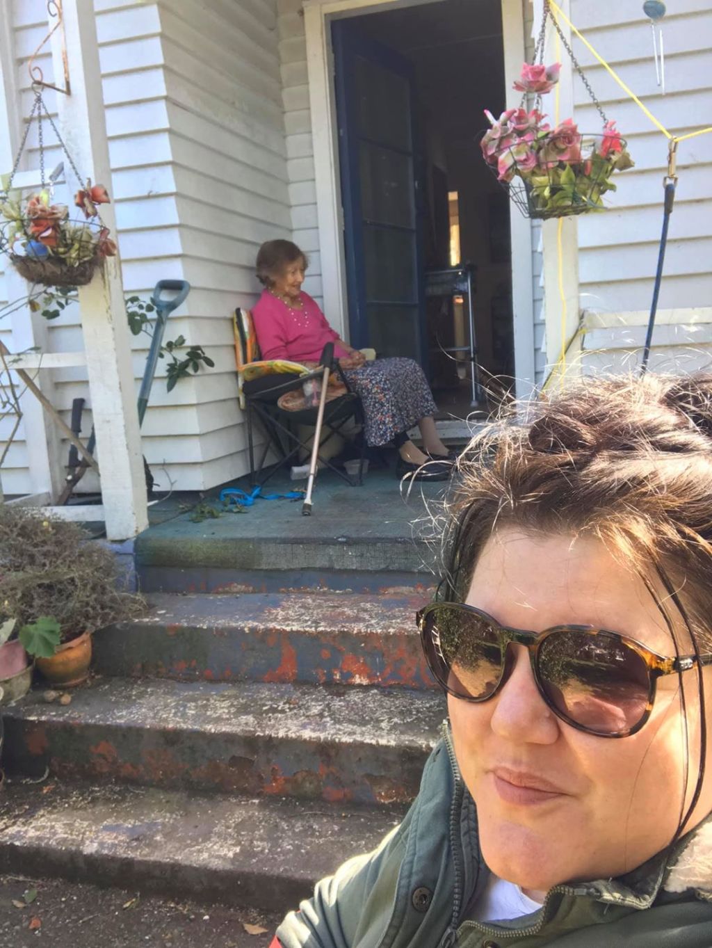 Me and my Nana, Jo Klein, spending some quality time together despite the pandemic. (Please excuse my messy face and hair, I've been working from home for a week and have forgotten what tidy means. Photo: Kylie Klien-Nixon