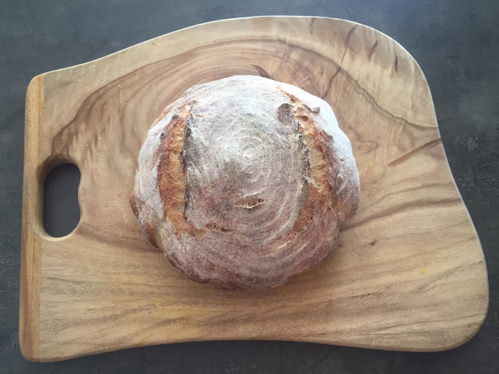 The homemade loaf of sourdough left at Bella’s doorstep. Photo: Supplied