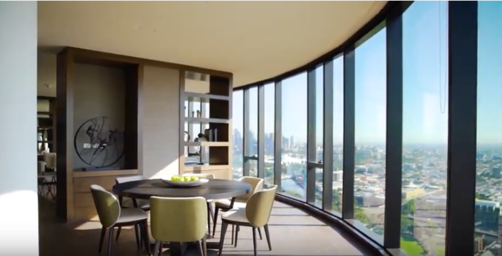 The residence offers views over Melbourne. Photo: Kay & Burton