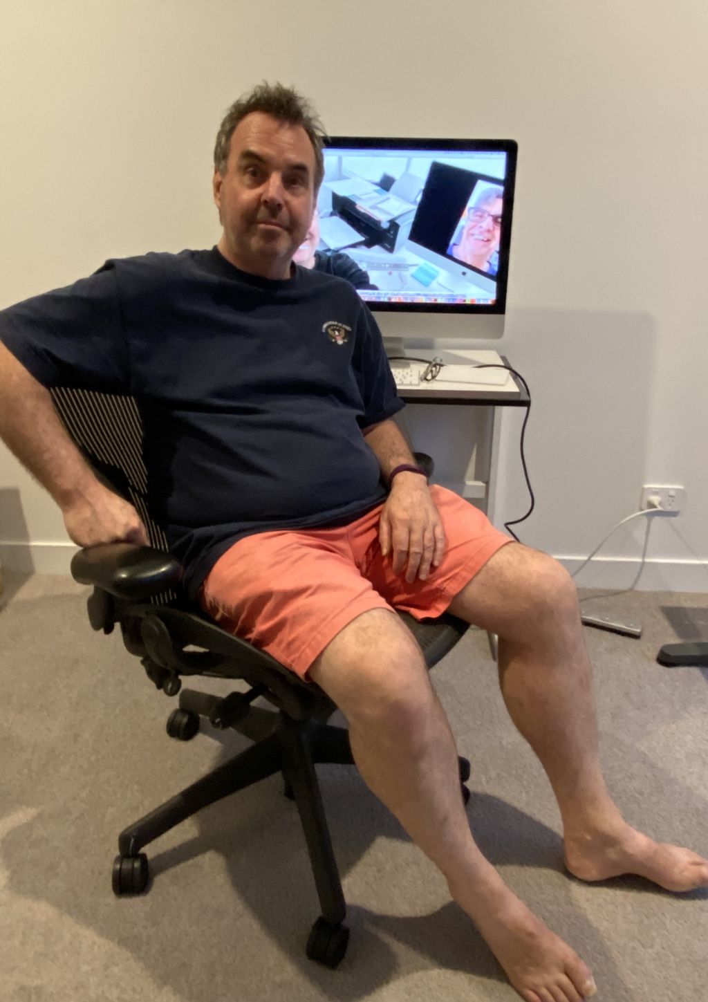 Warren Coleman prefers to work from home in mismatched shorts and T-shirts. Photo: Supplied