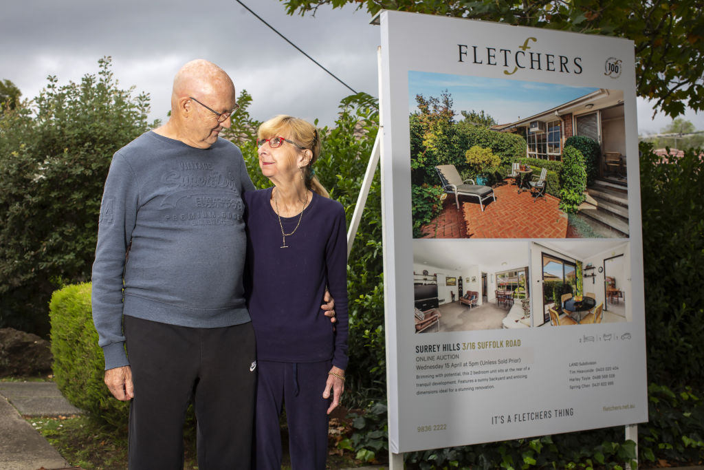 Home sellers Brian and Marg Beary who face a ban on potential buyers inspecting their home. Photo: Stephen McKenzie