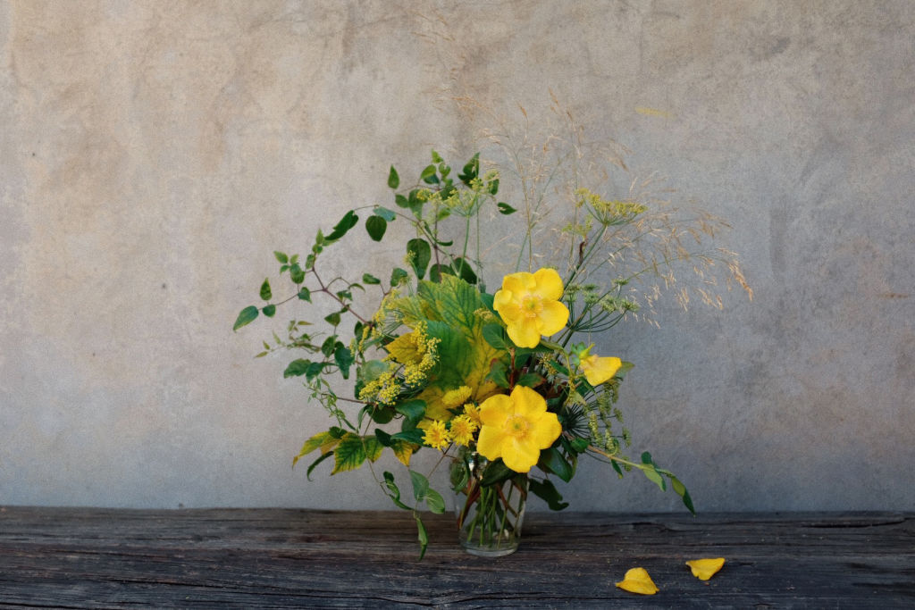 'Keeping to a simple colour palette helps your arrangement to feel harmonious,' says Eliza Rogers. Photo: Eliza Rogers