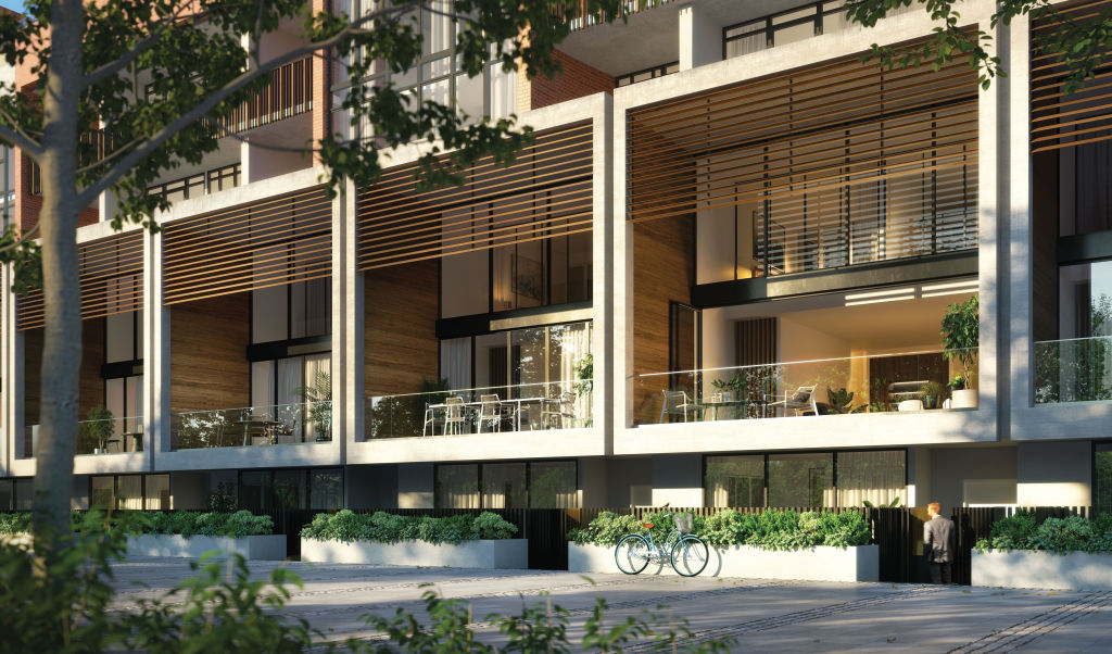 An artist's impression of the Terrace Homes at HOME by Caydon, a new community in Alphington, Victoria. Photo: Caydon