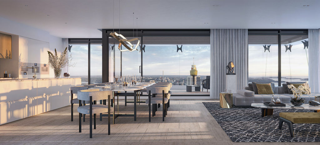 The north-facing sub-penthouse in the Greenland Centre is one of a handful of luxury apartments that make up the Diamond Collection.