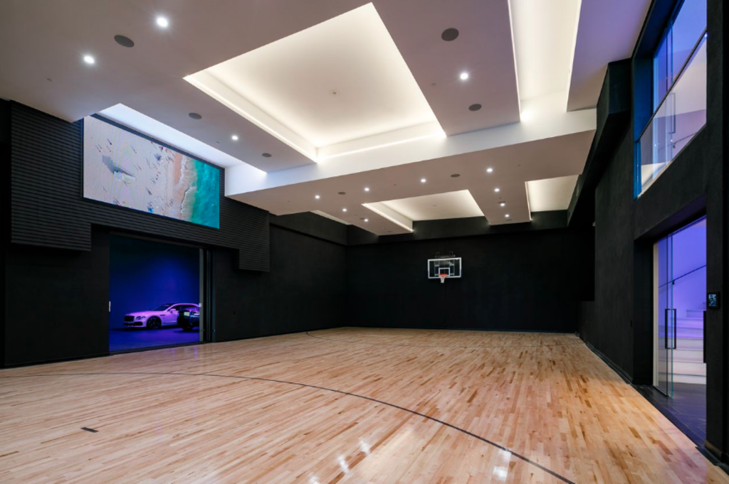 An indoor basketball court is among the many amenities. Photo: Compass, Hilton & Hyland and Westside Property Group