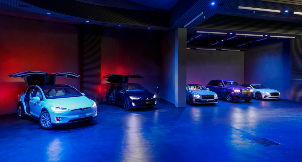 The 20-car garage. Photo: Compass, Hilton & Hyland and Westside Property Group