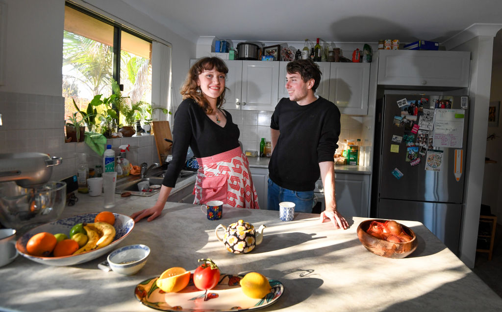First-home buyers Isabelle Whitington and her husband Aidan Keogh. Photo: Peter Rae
