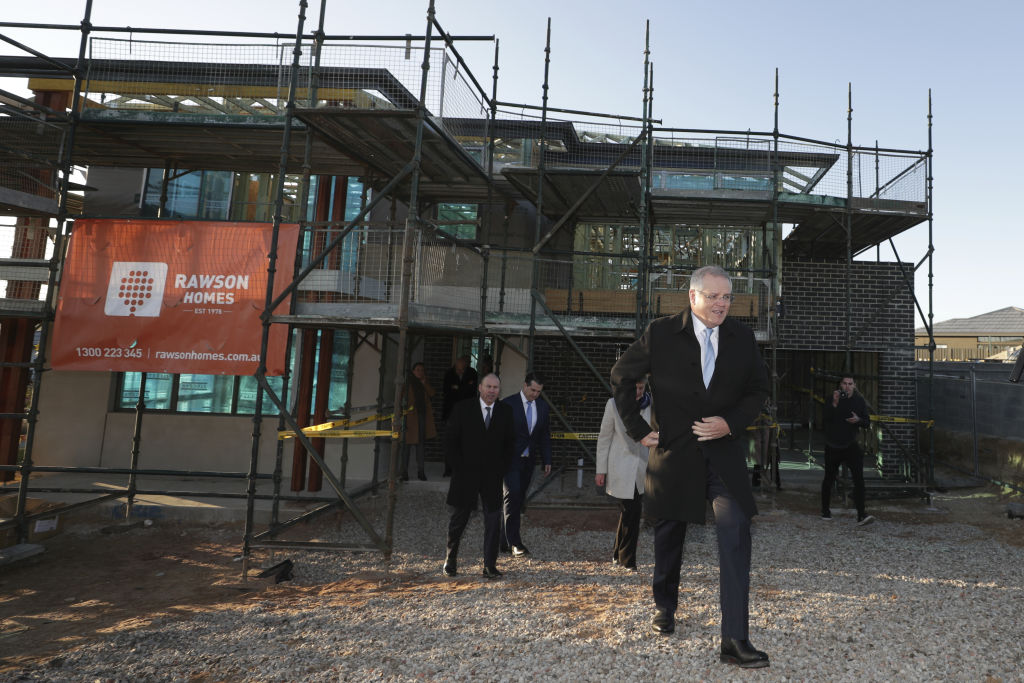 Prime Minister Scott Morrison announced the HomeBuilder program last week. Photo: Alex Ellinghausen