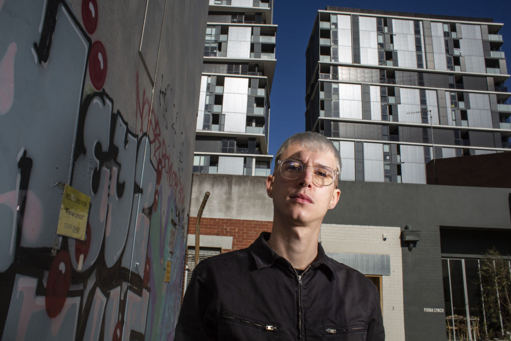 Collingwood renter Joshua Badge had issues with his landlord, and says it's made more difficult by a lack of leadership from governments.  Photo: Stephen McKenzie