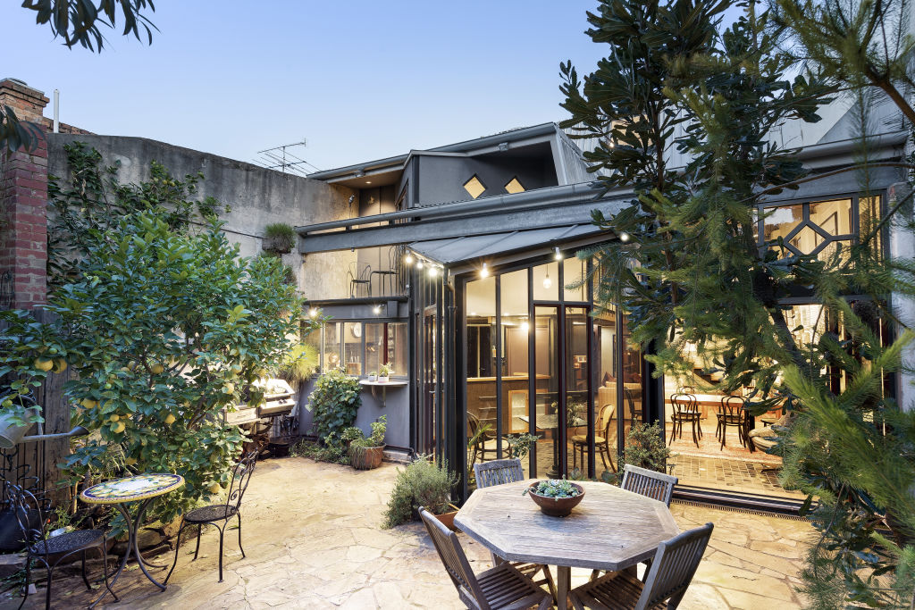 The private courtyard at 22 Macarthur Place North, Carlton is a joy, says the vendor.