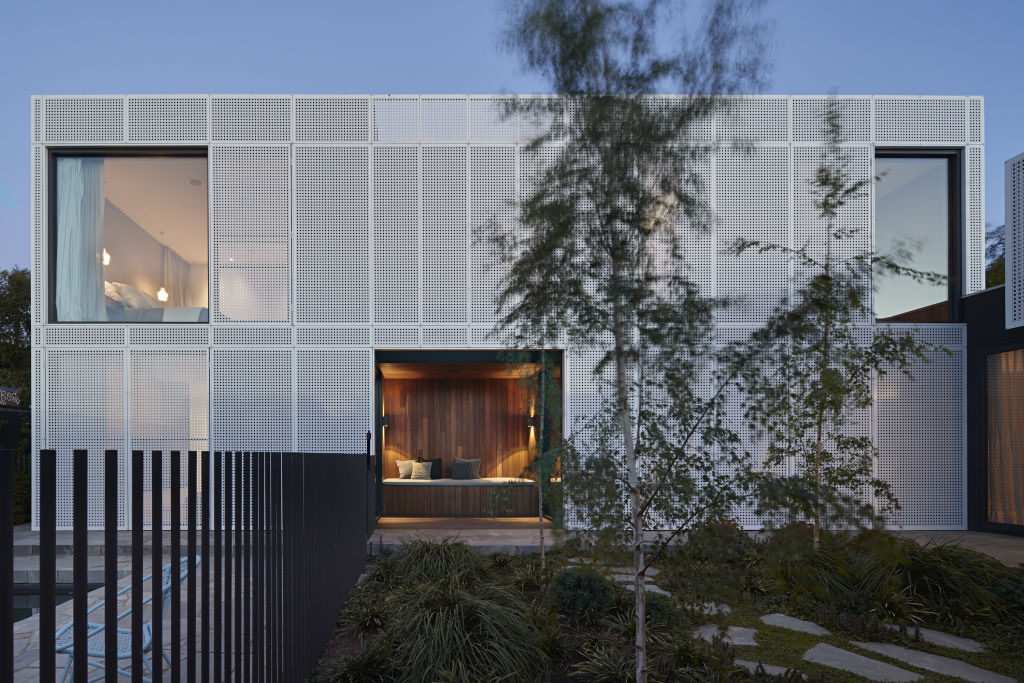 The metal-veiled east wing has multiple panels that open. Photo: Shannon McGrath