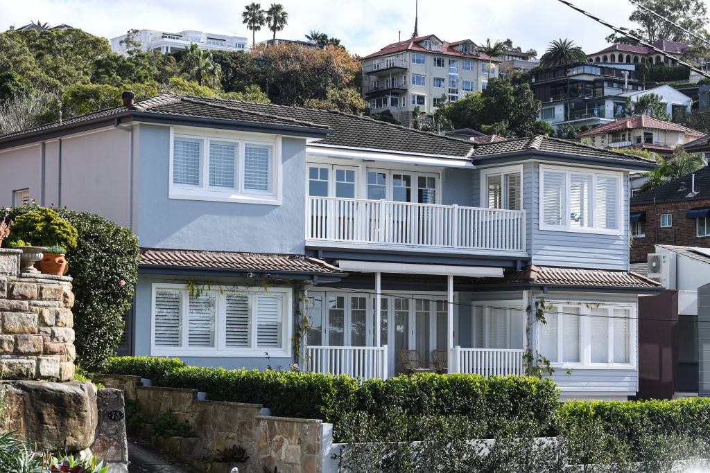 The Balmoral Beach house of Ian and Maryanne Pagent has scored a new facade since it last traded in 2017 for $12 million. Photo: Peter Rae