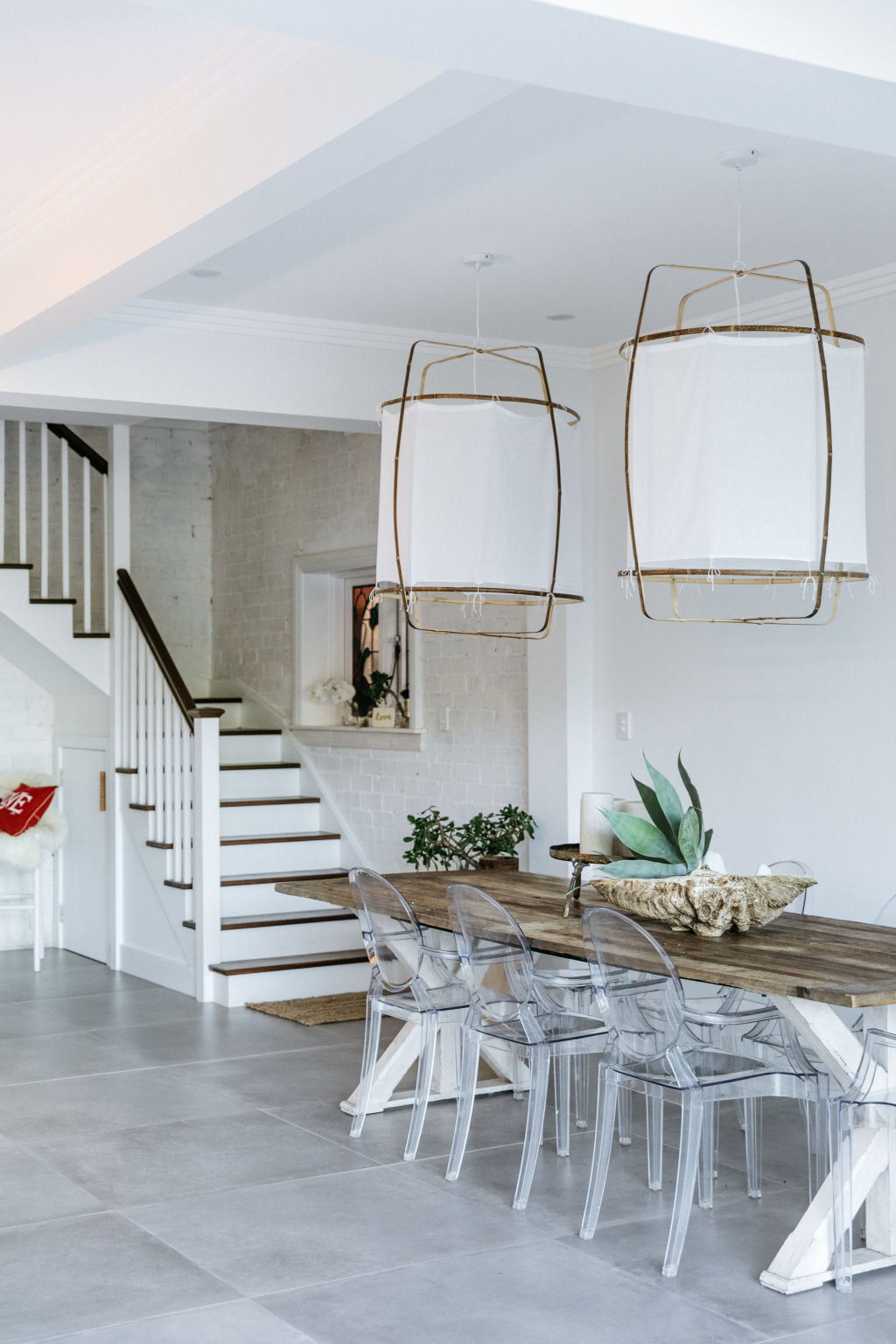 The large kitchen and living area downstairs is the focal point of the home. Photo: Caroline McCredie