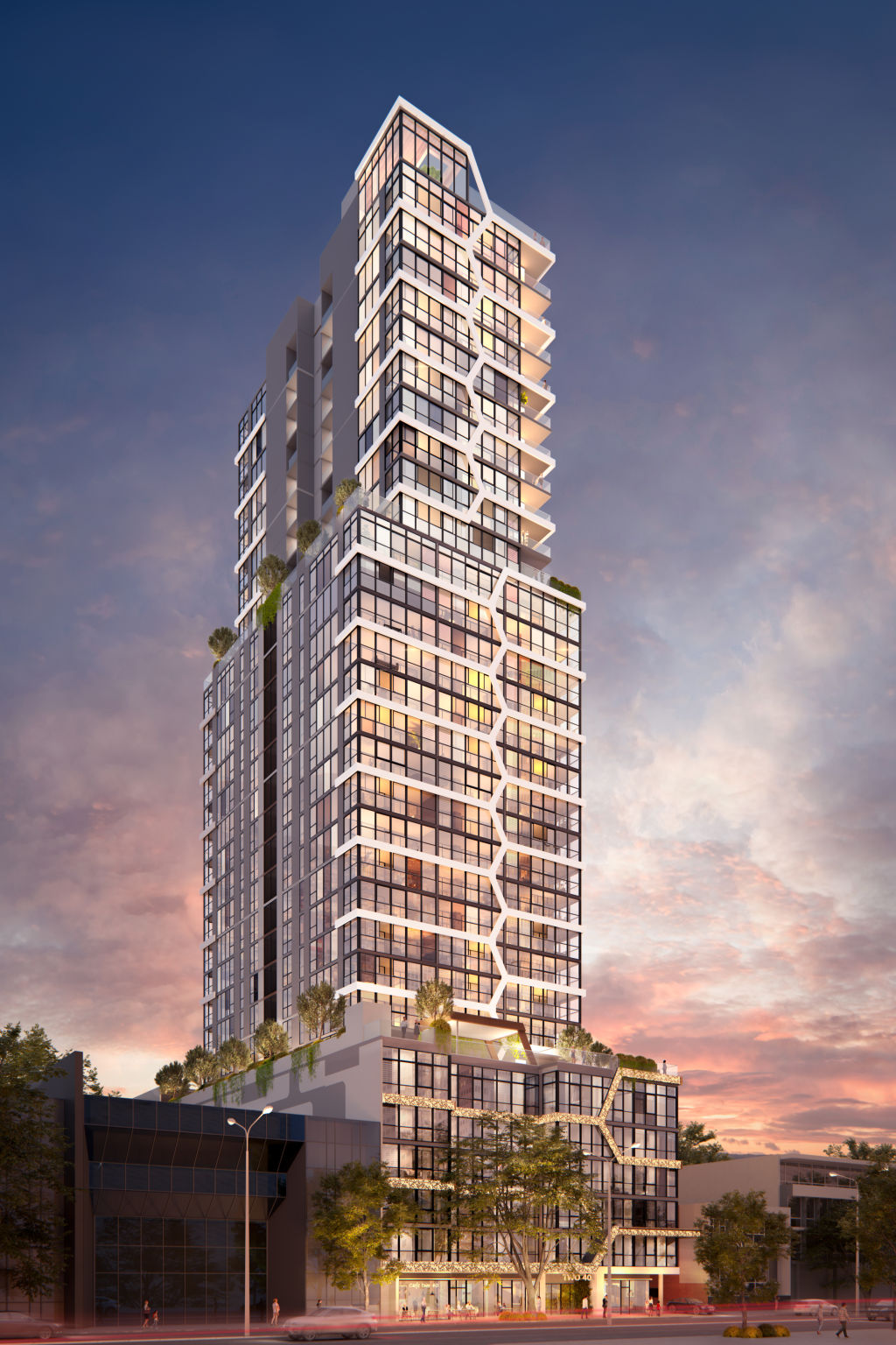 An artist's impression of Finbar's 32-level Adelaide Terrace development in Perth. Photo: Finbar