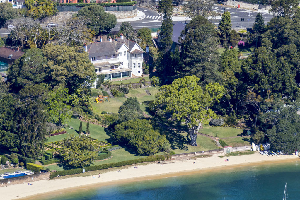 The Elaine estate is a neighbour to the beachfront estate Fairwater in the foreground. Photo: Mark Merton