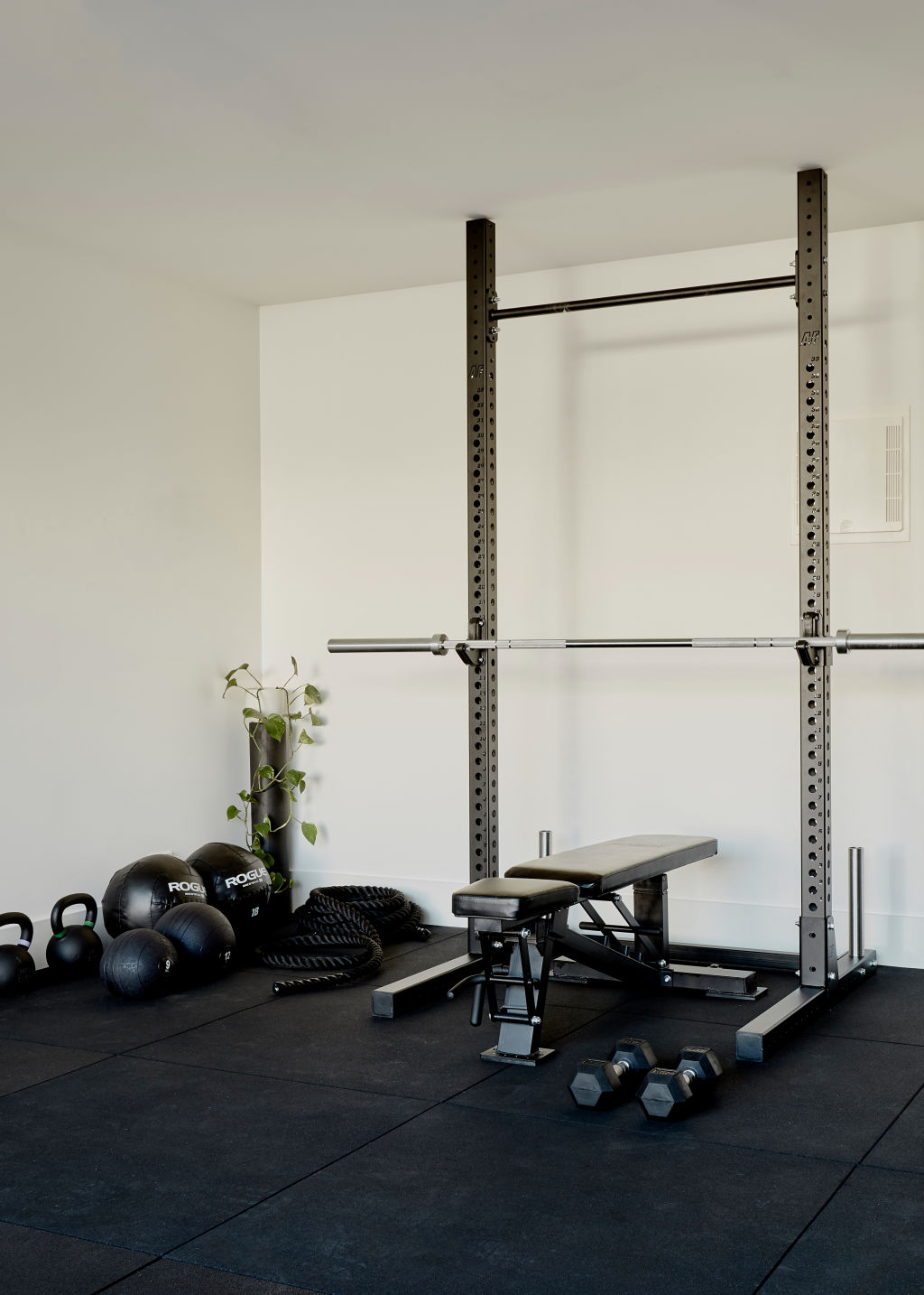 'We always wanted a home gym and managed to fully fit it out during lockdown version 1.0.' Photo: Amelia Stanwix