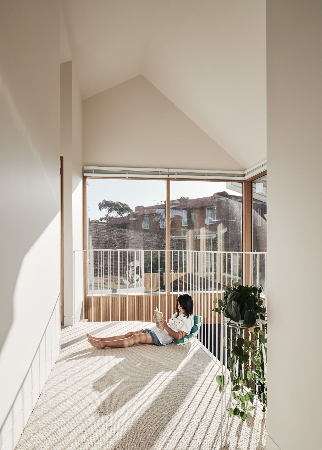 A sunny hangout space inside the house. Photo: Peter Bennetts