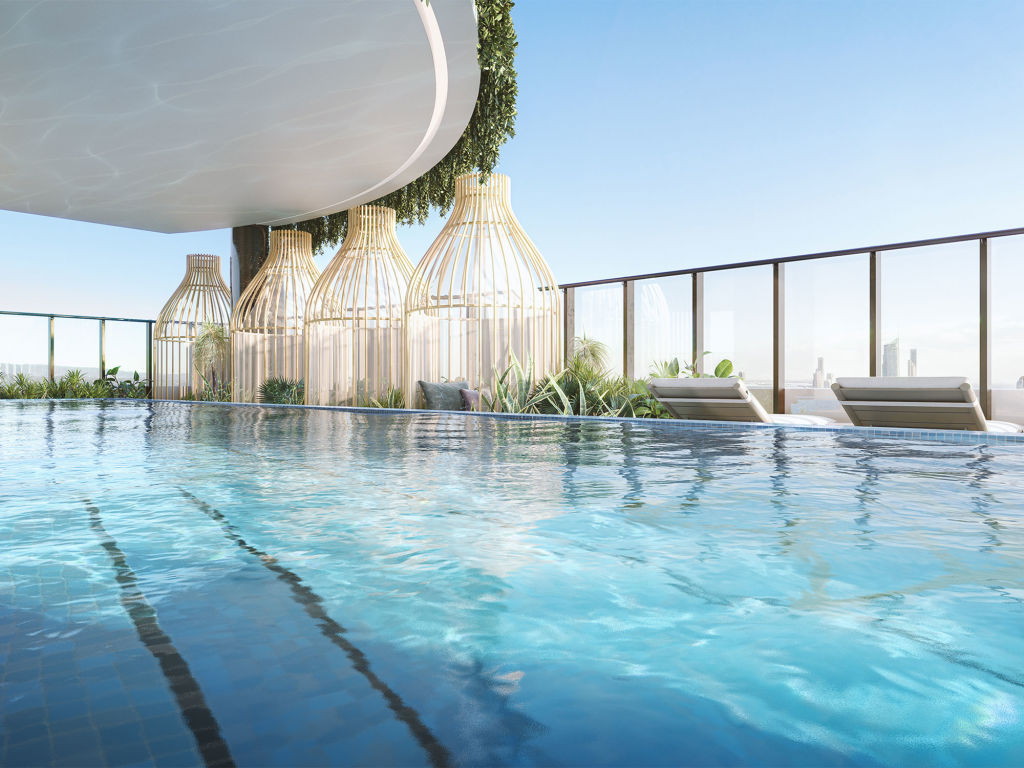 Residents at the Star Residences in Broadbeach will have access to a range of hotel amenities, including pools, gyms and a cinema. Photo: Artist's impression