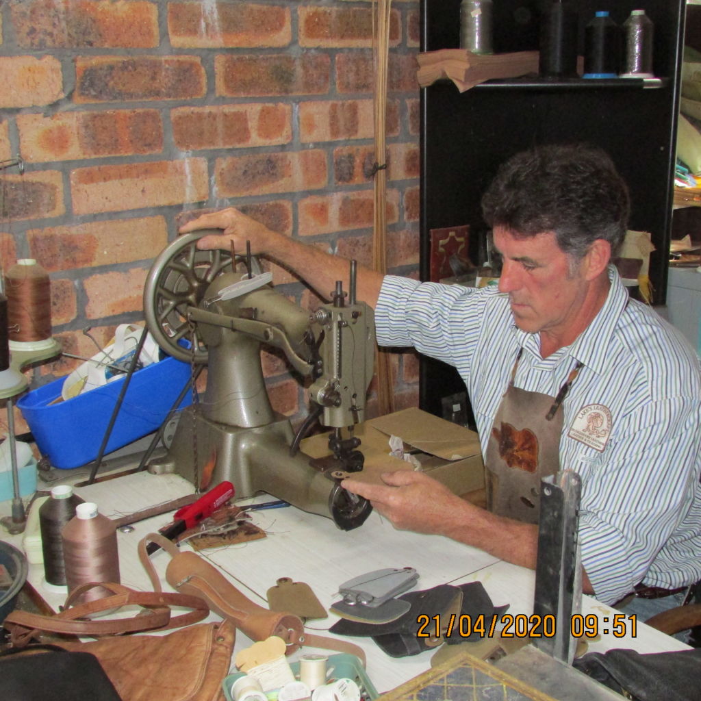 Brian Lake at Bungendore Village Leather. Photo: Supplied