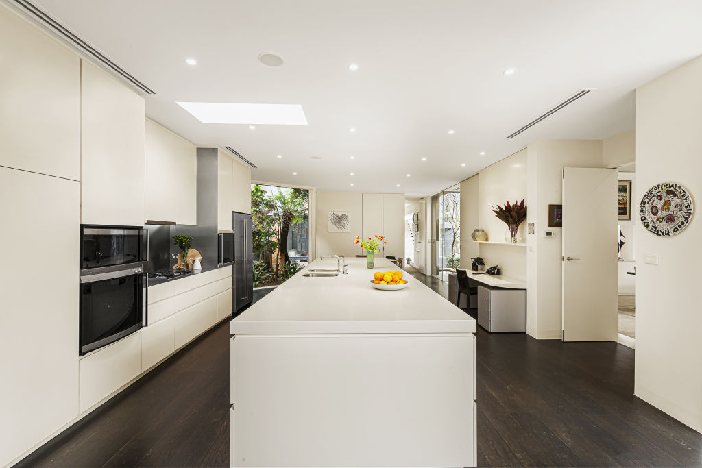 The sleek kitchen with ample room. Photo: Gary Peer