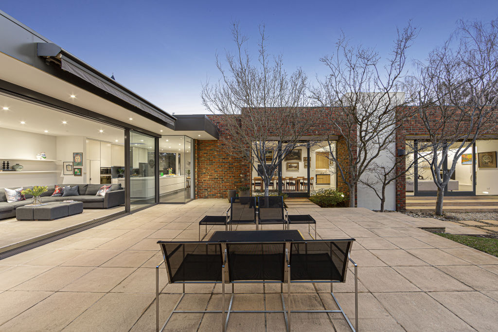 The outdoor entertaining terrace. Photo: Gary Peer