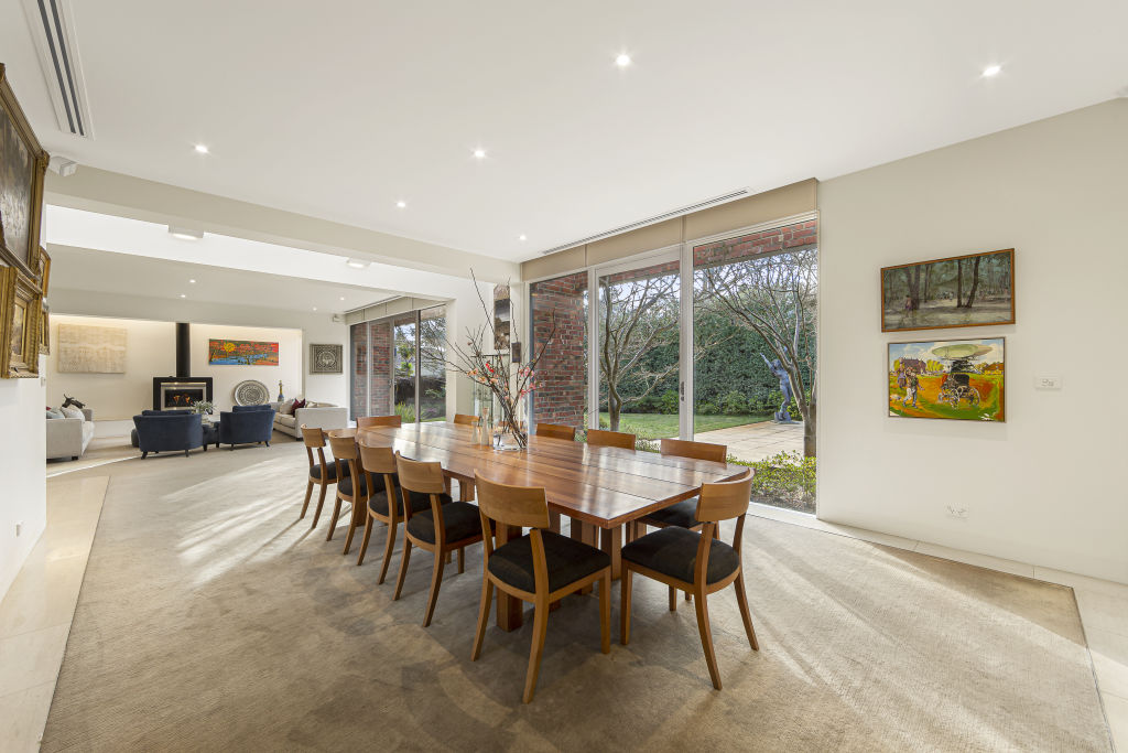 The sweeping living and dining area. Photo: Gary Peer