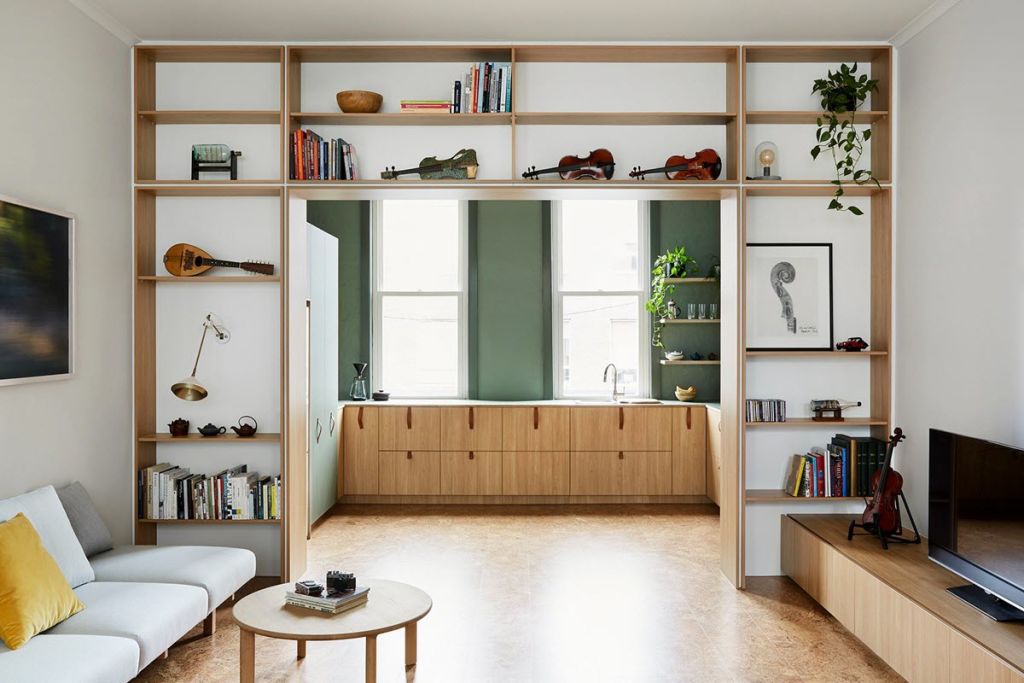 The kitchen and living area. Photo: Jess Kelly