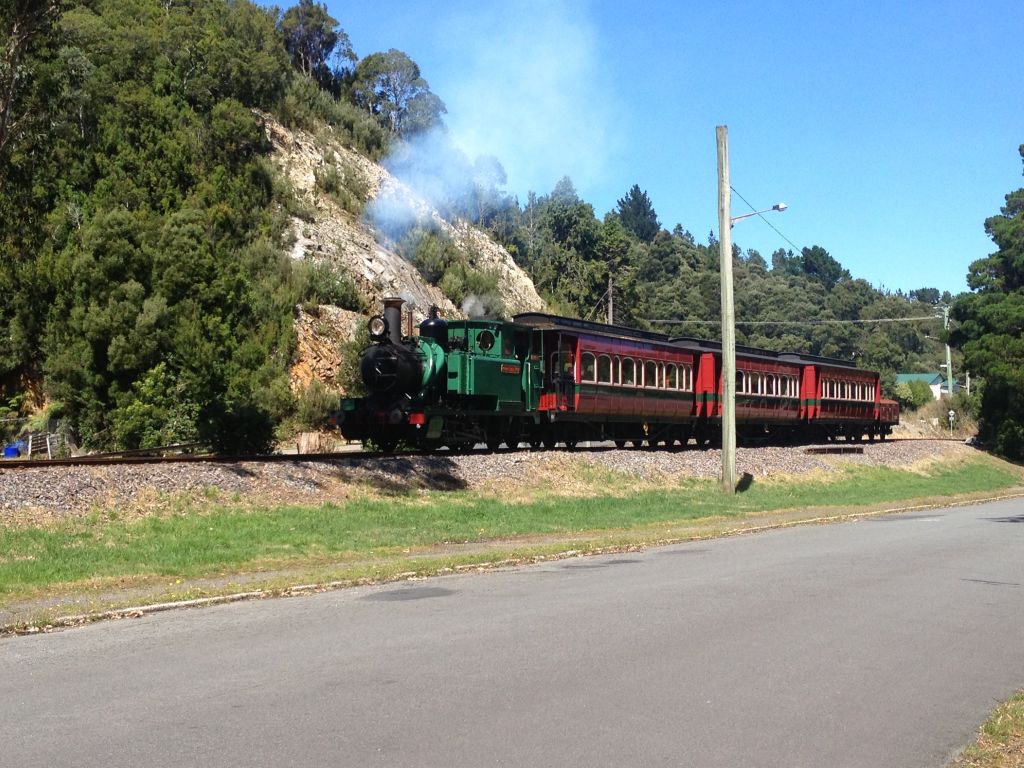 A train arriving back into Queenstown after being out on a morning ride. Photo: Rebecca Lay
