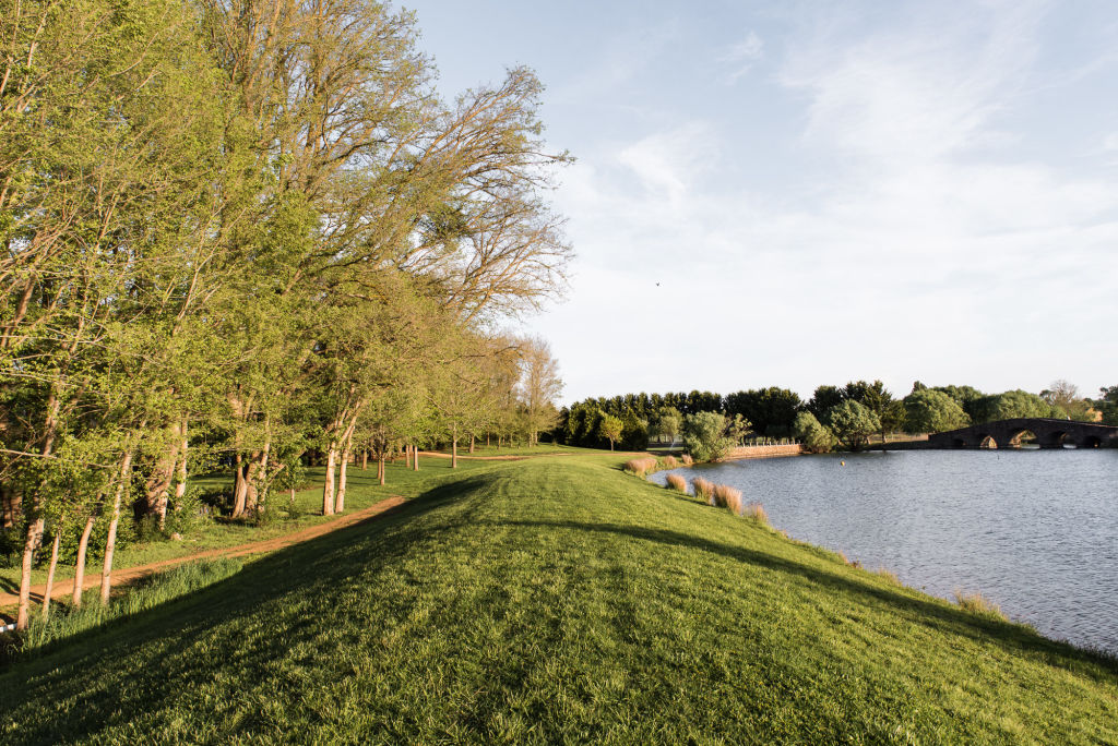 The property also offers a tennis court, swimming in the lake, and even croquet. Photo: Kimberley Low