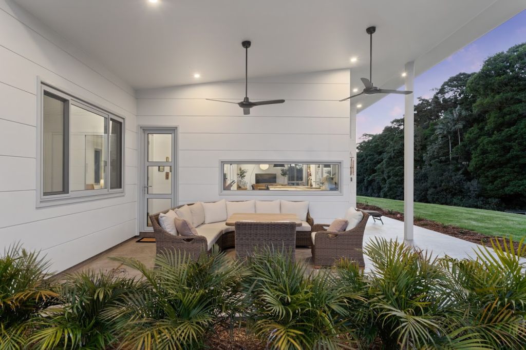 Deep patios shelter outdoor spaces from strong summer sun and prevailing winds. Photo: Matt Luthi