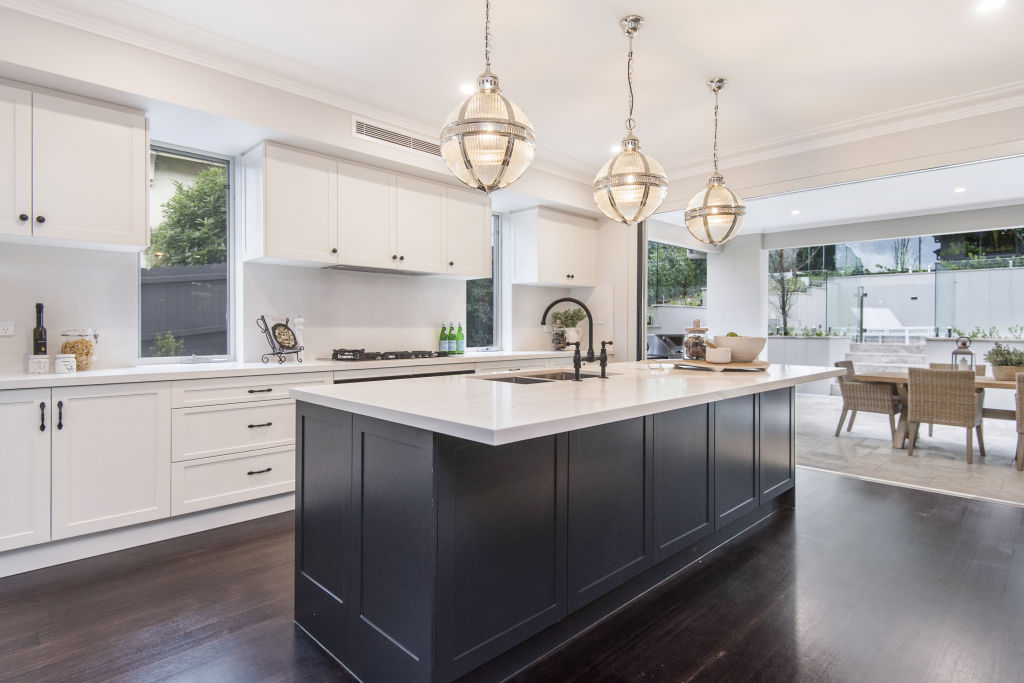 The five-bedroom, five-bathroom home with a double garage is an example of the type of home available from Construction by Design, one of the builders at HomeQuest Display Village in Kellyville. Photo: Supplied