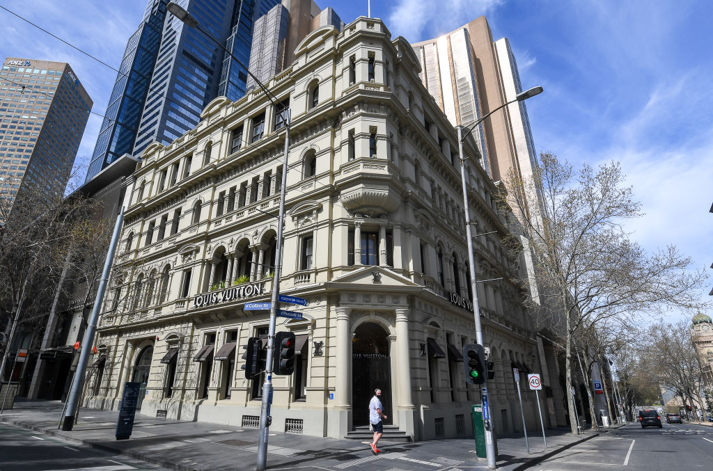 The Louis Vuitton building in Collins Street, now listed for $50 million, used to be the home of 'Diamond Jim' Beaney. Photo: Justin McManus