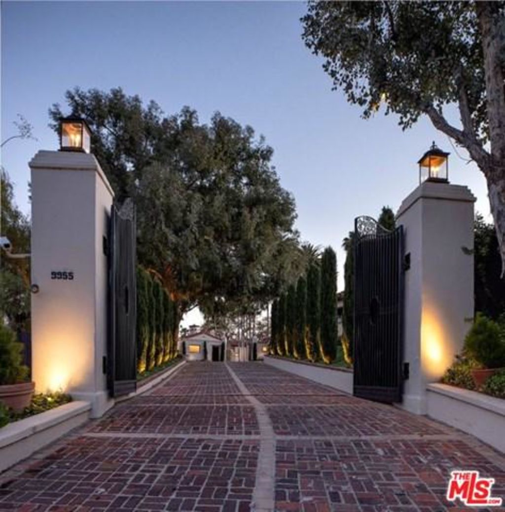 LeBron James' new Beverly Hills digs sports a very long driveway flanked by mature trees. Photo: Remax Collection